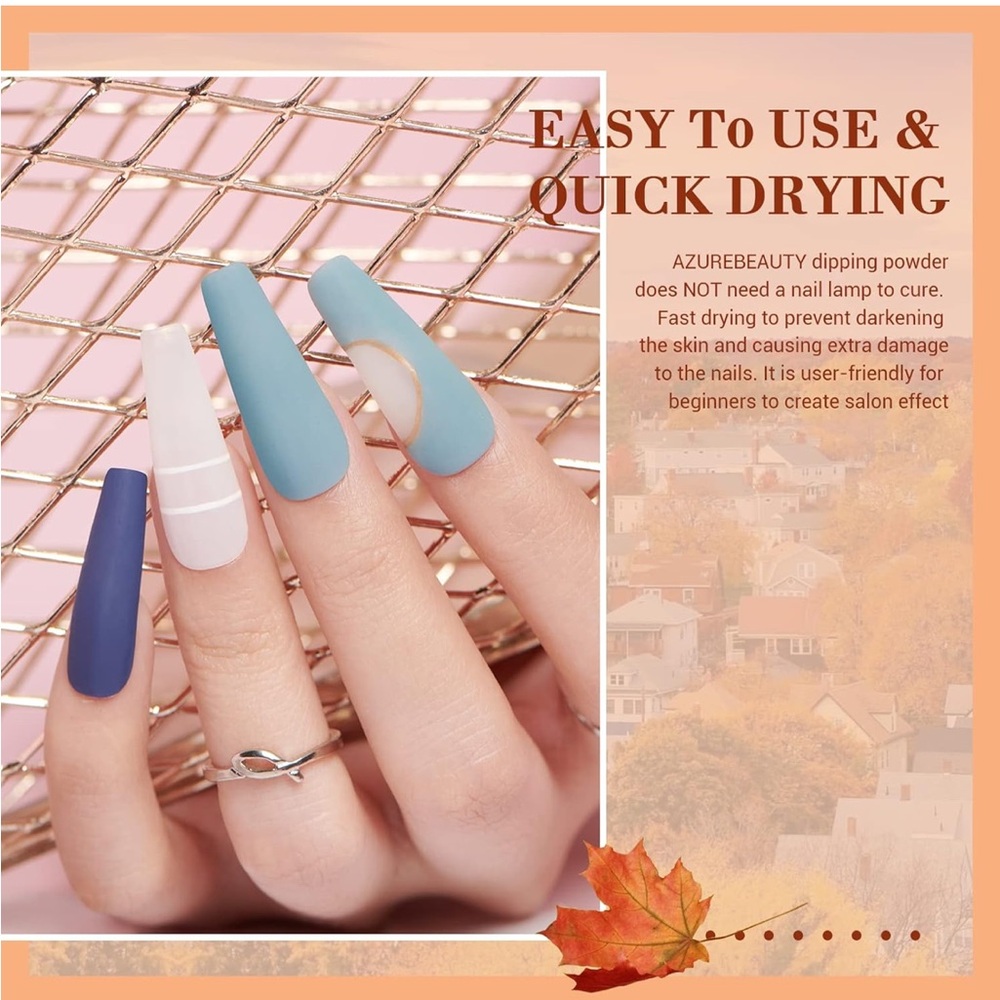 AZUREBEAUTY 42Pcs Dip Powder Nail Kit Starter, 32 Colors NEW - Picture 10 of 13